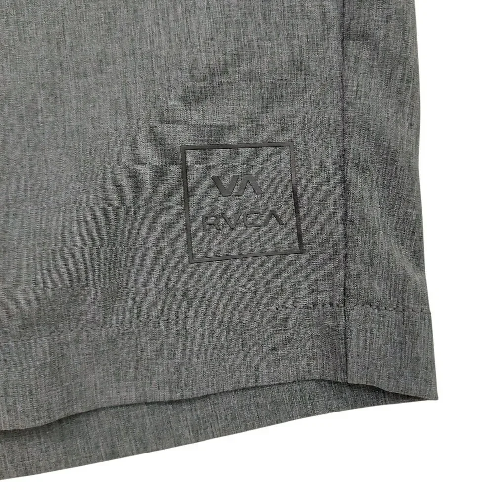 RVCA VA Shorts Mens 32 Gray Hybrid Flat Front Lightweight Stretch Surf Skate